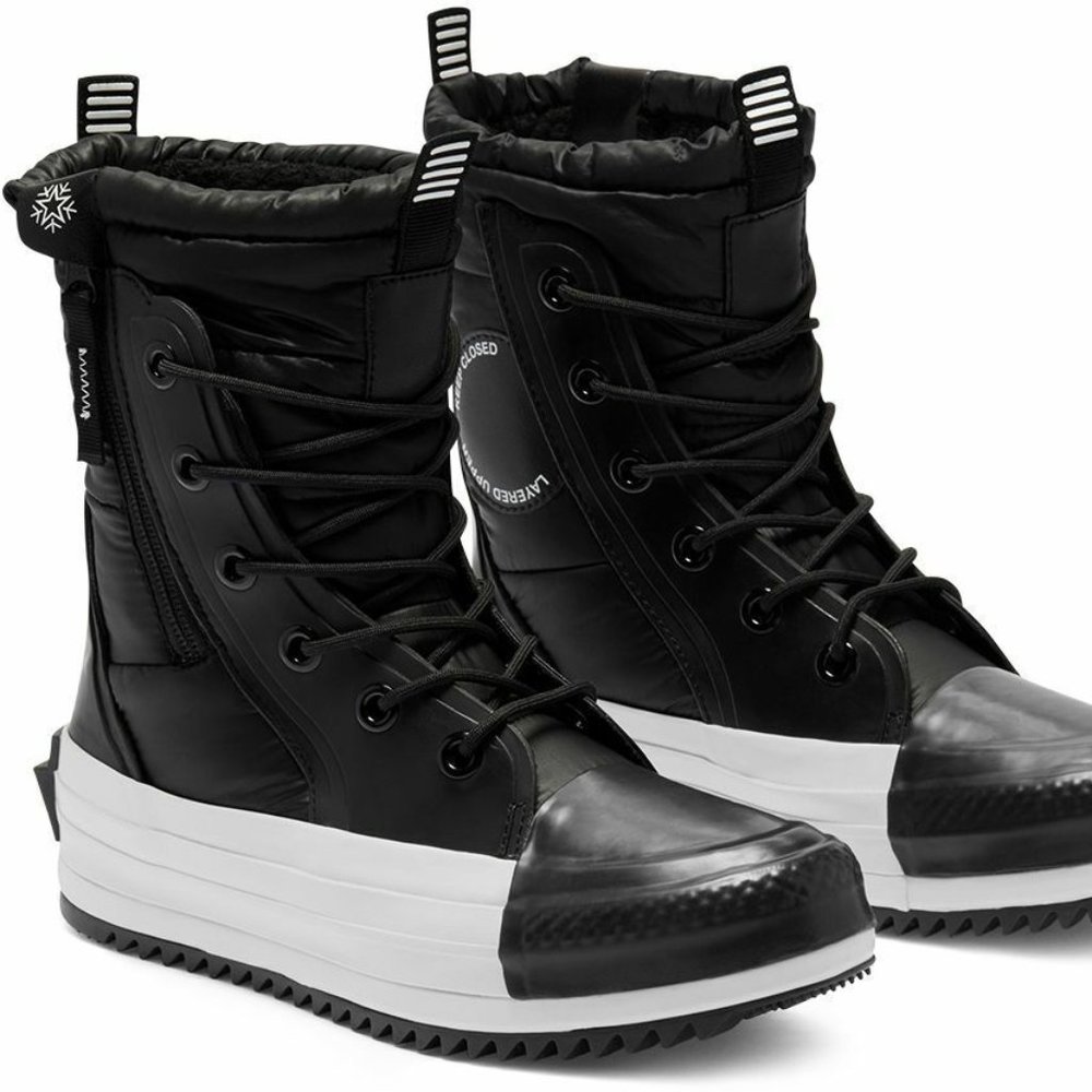 NIB Converse MC Boots Extra High Top Black Waterproof Sneakers All Star Zip Up 5
